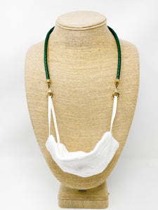 Faux Leather Mask Holder | Green
