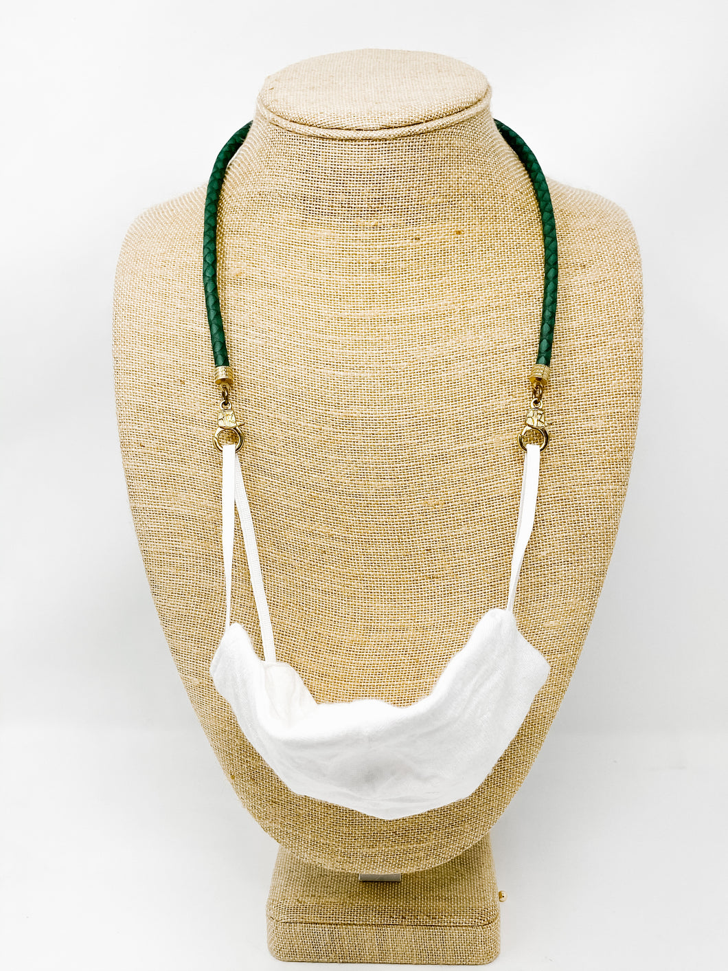 Faux Leather Mask Holder | Green