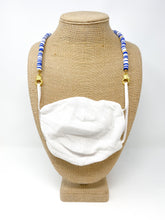 Clay Mask Necklace + Holder | Blue + White