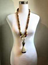African Wedding Bead Tassel Necklace