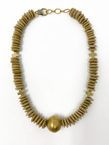 Taber African Glass Necklace | Sand