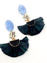 Nanette Flower Earrings- Black