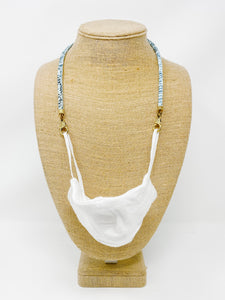 Faux Leather Mask Holder | Blue