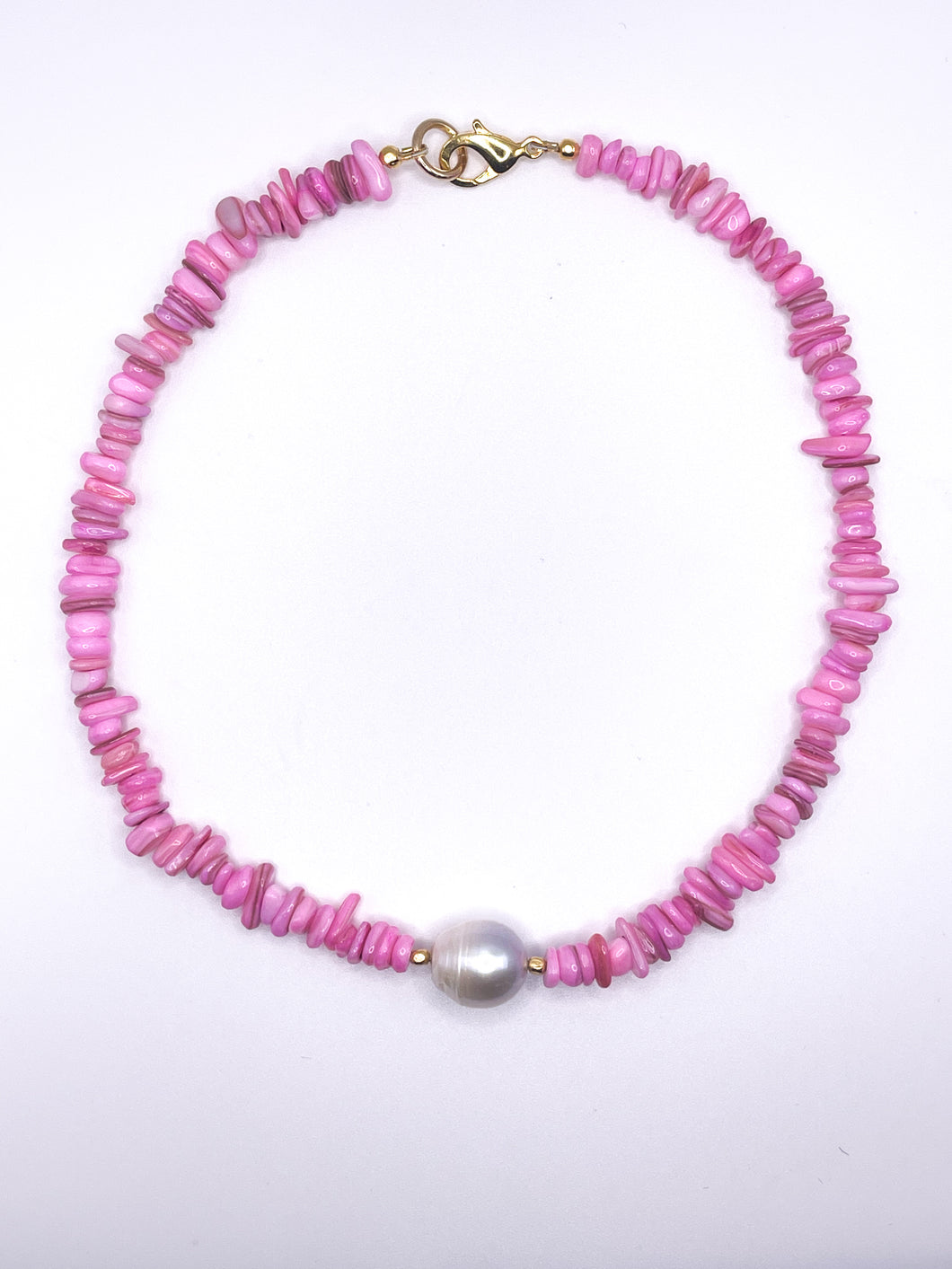 Pink Shell Pearl Necklace