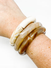 Acrylic Stretch Bracelets | Dark Amber Swirl