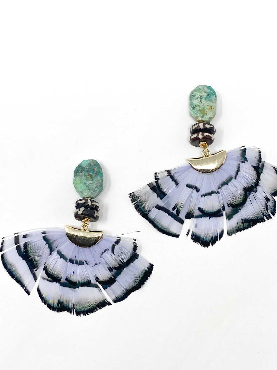 Jeanie Feather Earrings | Lavender