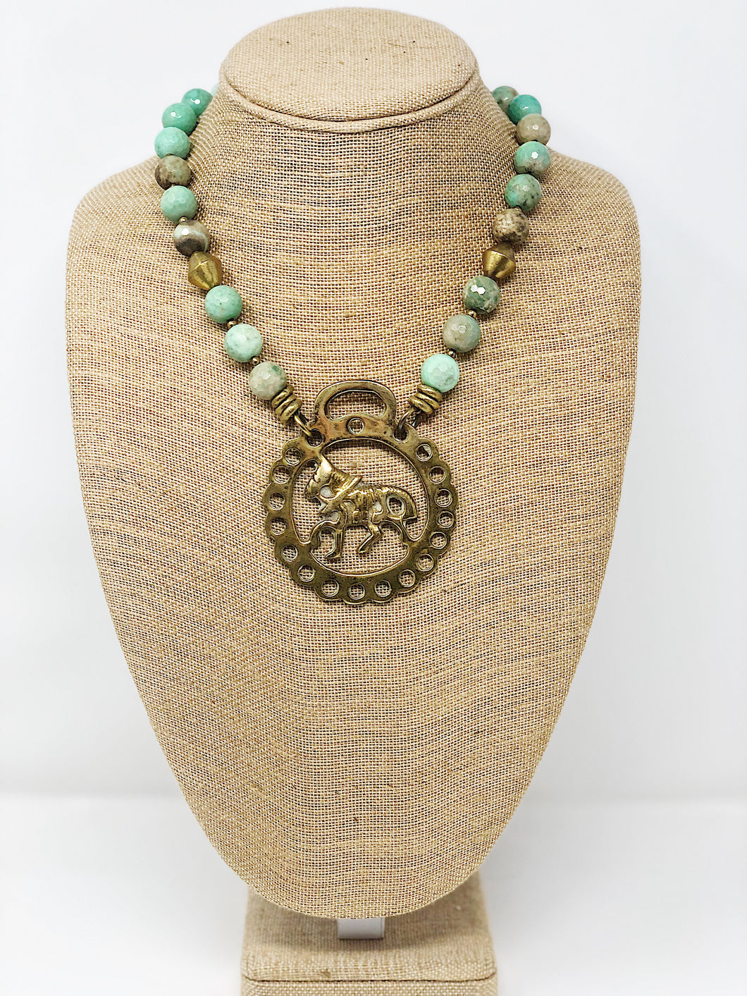 Peruvian Opal Horsebrass Necklace