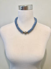 African Pavé Glass Necklace-Blue