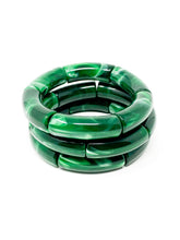 Acrylic Stretch Bracelets | Malachite