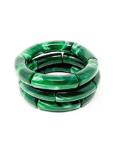 Acrylic Stretch Bracelets | Malachite