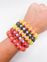 DeeDee Stretch bracelet | Orange + Hot Pink