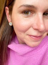 Polka Dot Pony Hair Studs