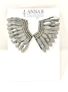 Aerin Beaded Earrings-Silver