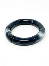 Acrylic Stretch Bracelets | Black Swirl