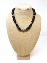 African Pavé Glass Necklace | Black