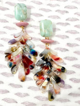 Tamara Acrylic Earrings | Amazonite and Multi