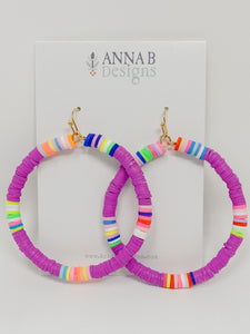 Dani Clay Earrings | Orchid Multi
