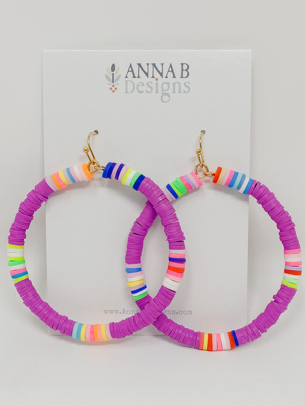 Dani Clay Earrings | Orchid Multi