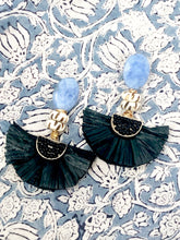 Nanette Flower Earrings- Black