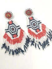 Audra Beaded Earrings- Coral
