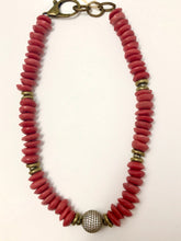 Jasmine African Glass Necklace | Red