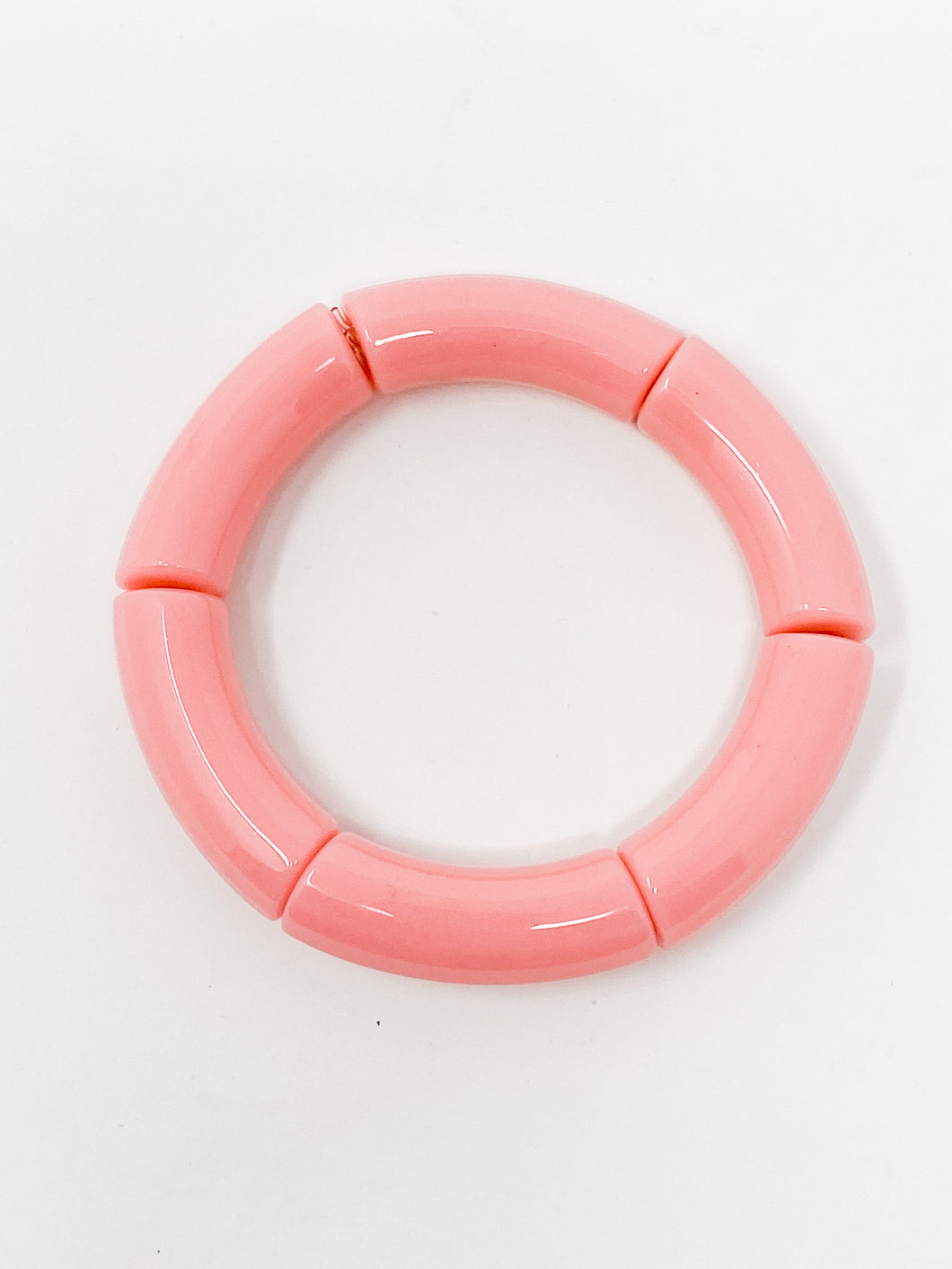 Acrylic Stretch Bracelets | Pink