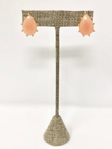 Clara Stud Earrings-Peach