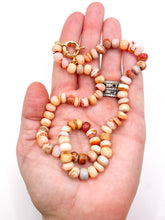 Orange Opal knotted necklace