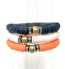 Game Day Clay Stack (Solid trio)-Navy, Orange and White