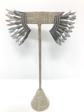 Aerin Beaded Earrings | Pewter + Silver