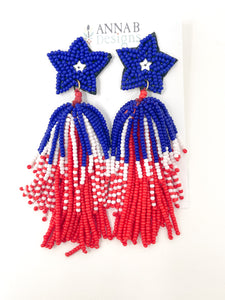 Freedom Star Beaded Earrings