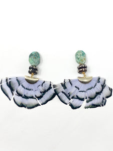 Jeanie Feather Earrings | Lavender