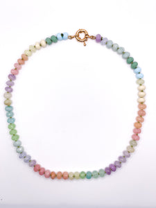 18" Pastel Blocked Rainbow Necklace