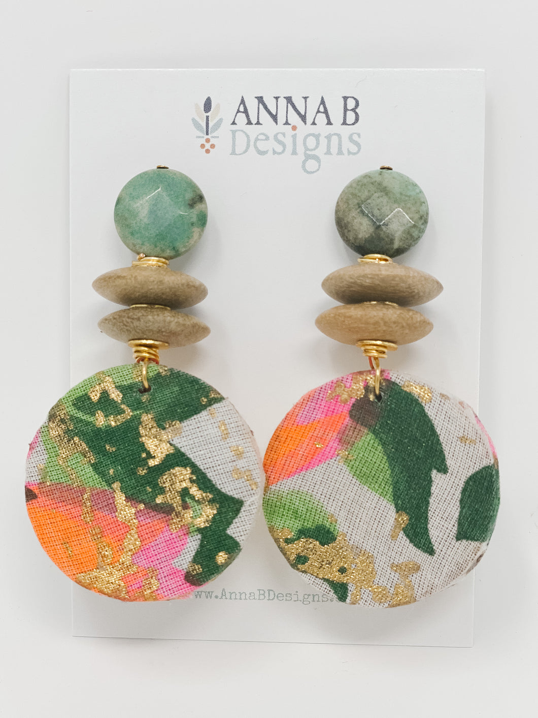 Roo Fabric Earrings | Multi Bright