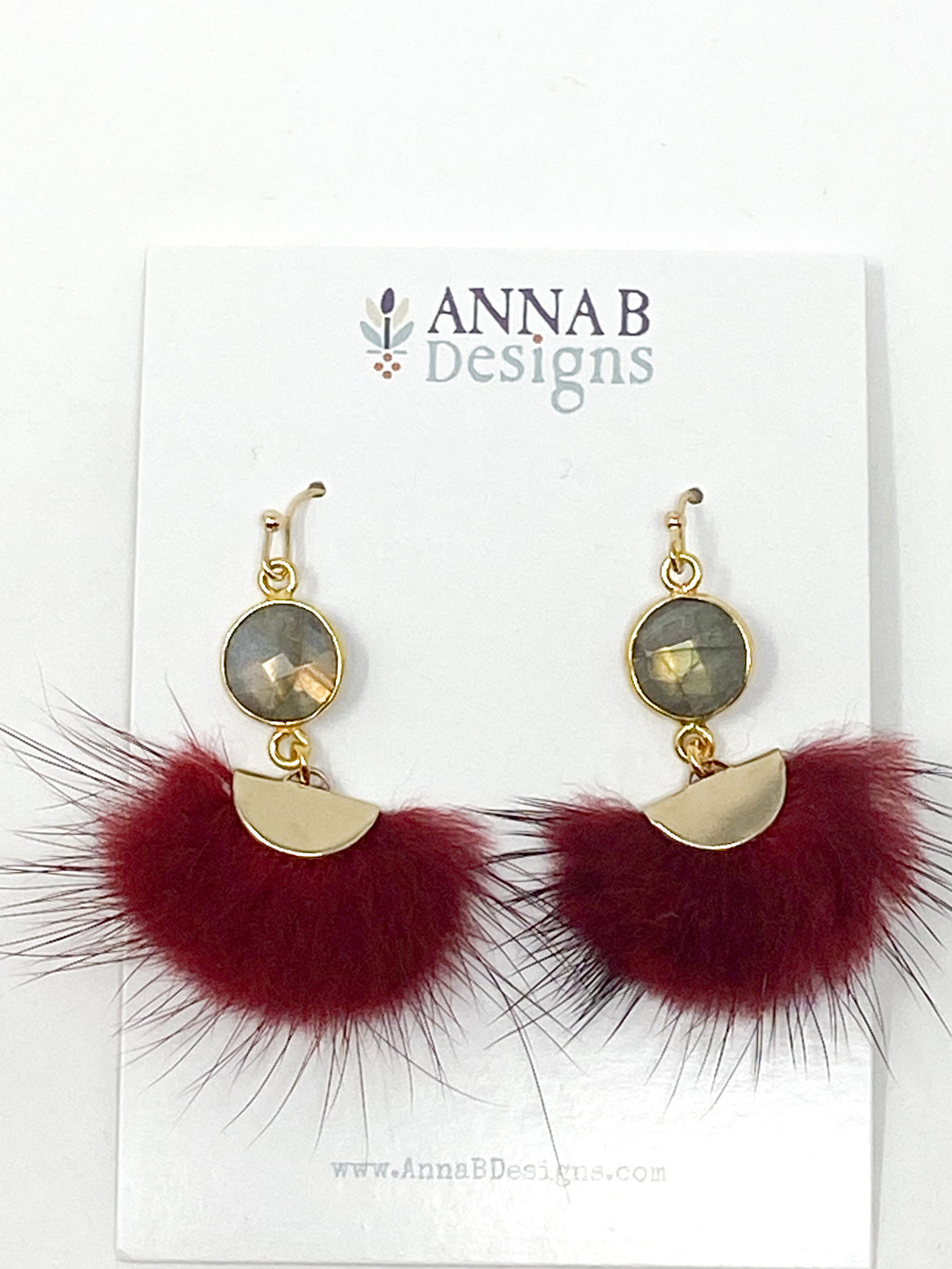 Marley Marabou Earrings | Red