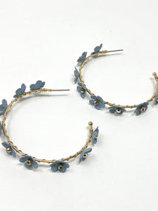 Clary Beaded Earrings | Gray