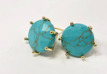Clara Stud Earrings-Turquoise