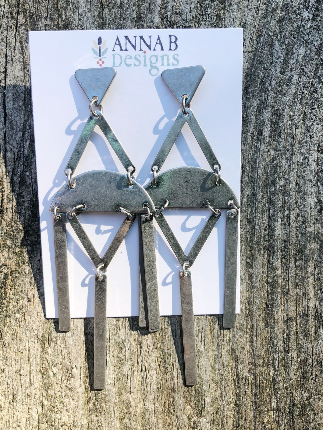 Gisele Earrings-Gunmetal