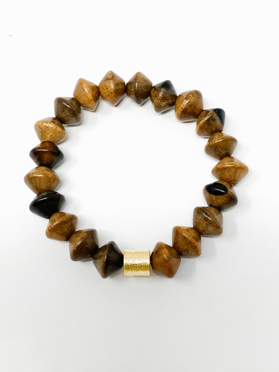 Wooden Stretch bracelet | Brown