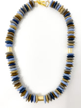 Recycled Glass Necklace | Blue Mix 2