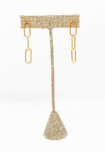 Paper Clip Chain Earrings | Gold