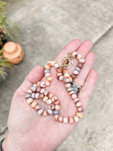 Orange Opal knotted necklace