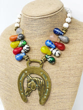 African Wedding Bead Horsebrass Necklace