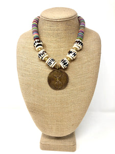 Vinyl Tribal Necklace