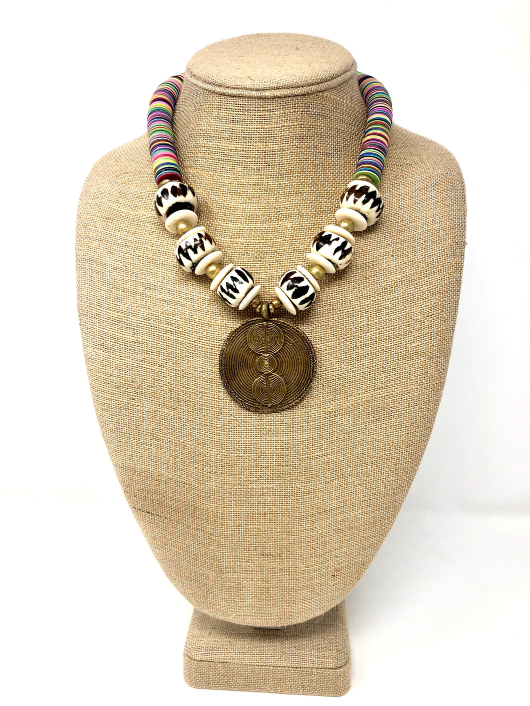 Vinyl Tribal Necklace