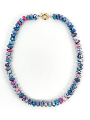 Pink and Blue Turquoise Necklace