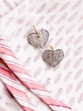 Glitter Heart Earrings