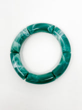 Acrylic Stretch Bracelets | Green Swirl