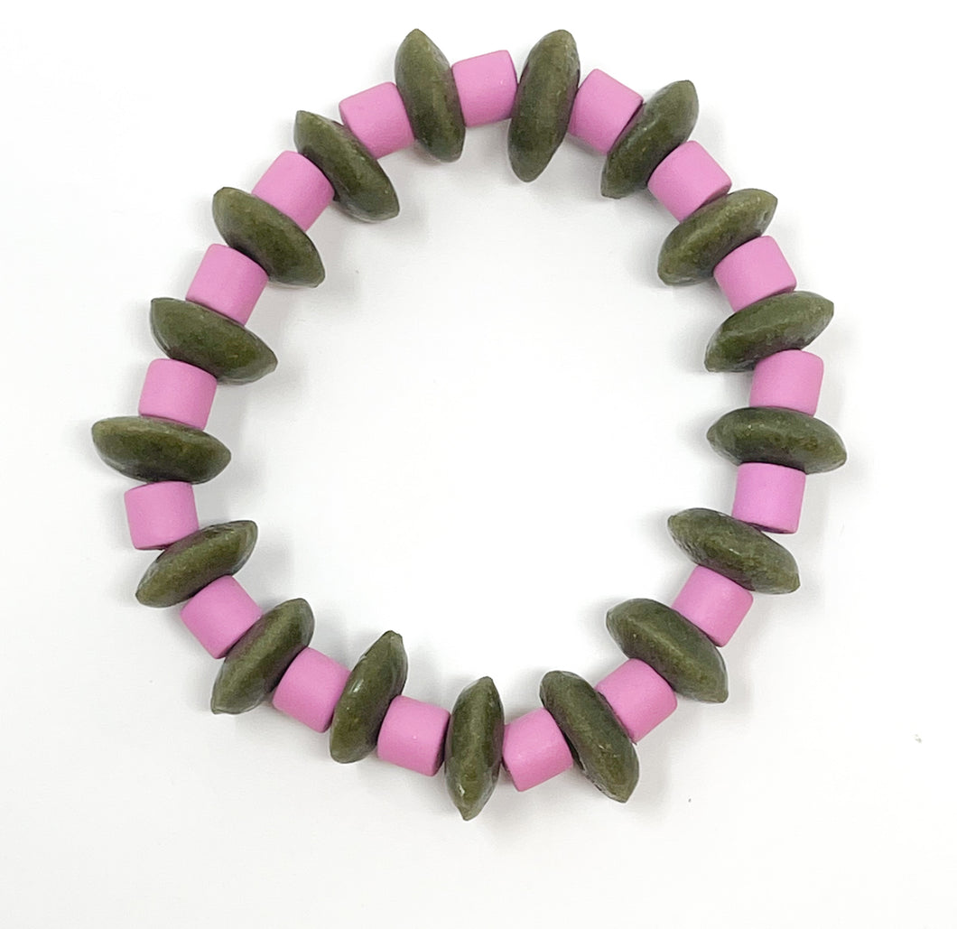 DeeDee Stretch bracelet | Olive + Orchid