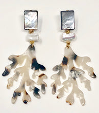Coral Acrylic Earrings-Tortoise